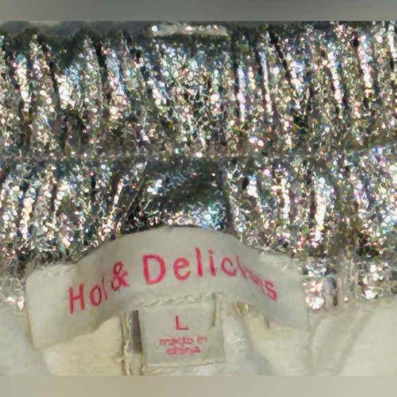 Hot & Delicious Silver Cargo Pants Metallic Shine - Picture 6 of 16